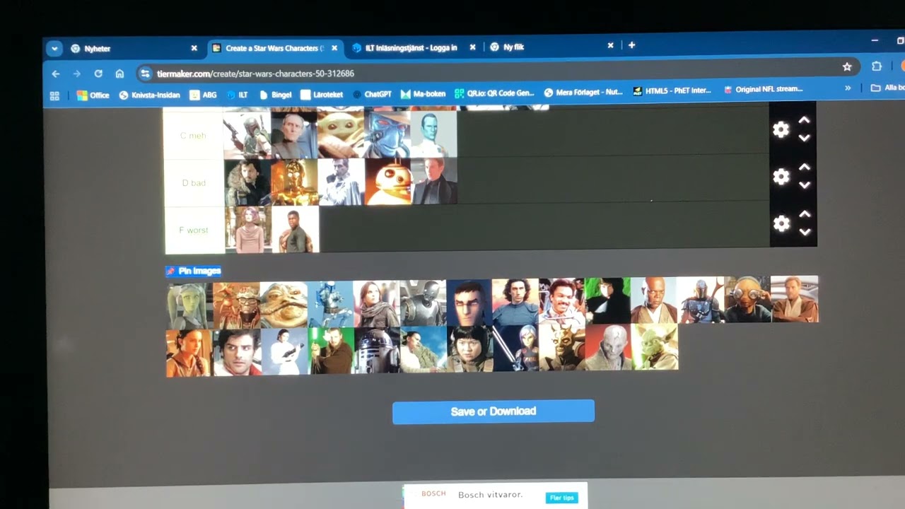 Hello there today i Will rank 50 CHARACHTERS in sw