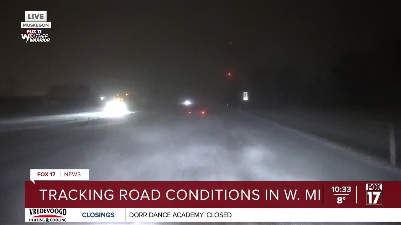 West Michigan road crews battle worsening conditions as work week begins