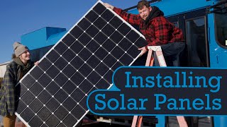 Solar Panel Install | Skoolie Conversion Ep. 18 | Adam & Steph