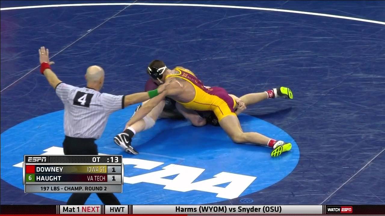 2016 NCAA Wrestling 197lbs: Pat Downey vs Jared Haught
