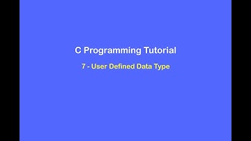 User Defined Data Type - typedef and enum