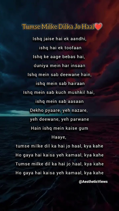 Tumse Milke Dilka Jo Haal❤ karaoke with lyrics #shorts #lyrics #hindisong #song #trending #ytshorts
