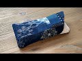 藍古布はぎれでメガネケースを作りました☺︎ パッチワーク 刺し子 着物リメイク ハンドメイド ソーイングvlog kimono boro diy｜ 時。