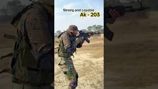 strong and capable 😎✅#AK203 #IndianArmy #DefenseIndia #ModernWeapons #MakeInIndia #IndianForces#army