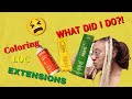 Dying My Loc Extensions | Wella Color Charm Paints | Red Yellow and Green