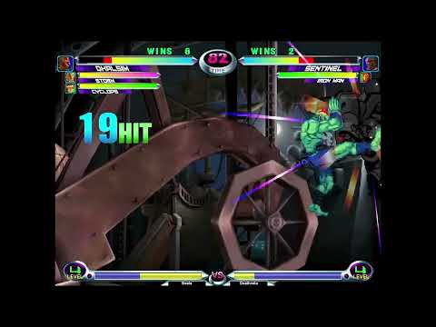 MvC2 Dhalsim 45% vs Sentinel, Guardbreak setup to Unfly Infinite 29 hits