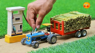 diy mini tractor trolley bombo loading new technology science project