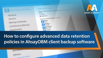 How to configure advanced data retention policies in AhsayOBM client backup software