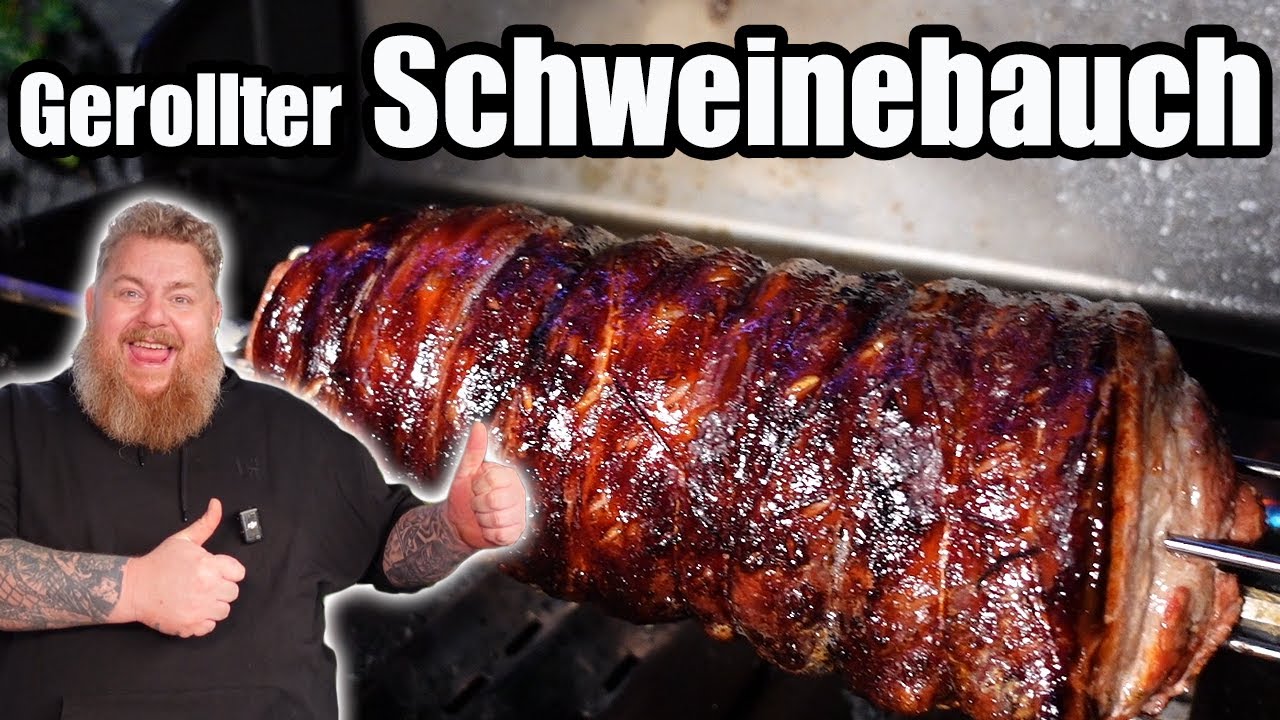 Porchetta im Biggernok Style, Schweinebauch gerollt – Saftig, Würzig & vom Drehspieß! 🐷🔥
