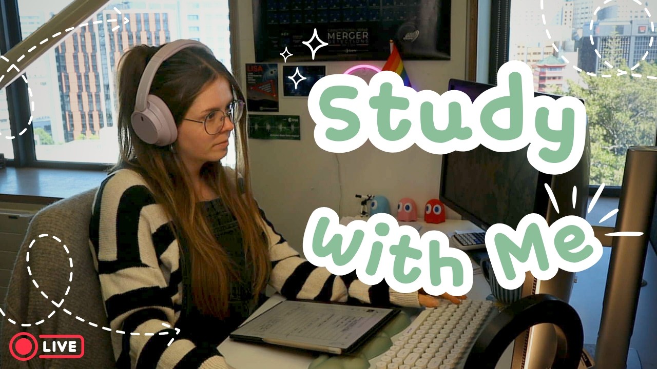 Live Study with Me 7 hours | Pomodoro 50/10 | Physics PhD with ADHD | rain/lofi