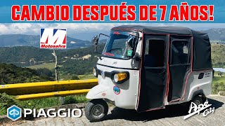 Despues de 7 años cambia a Motocarro Piaggio Ape City