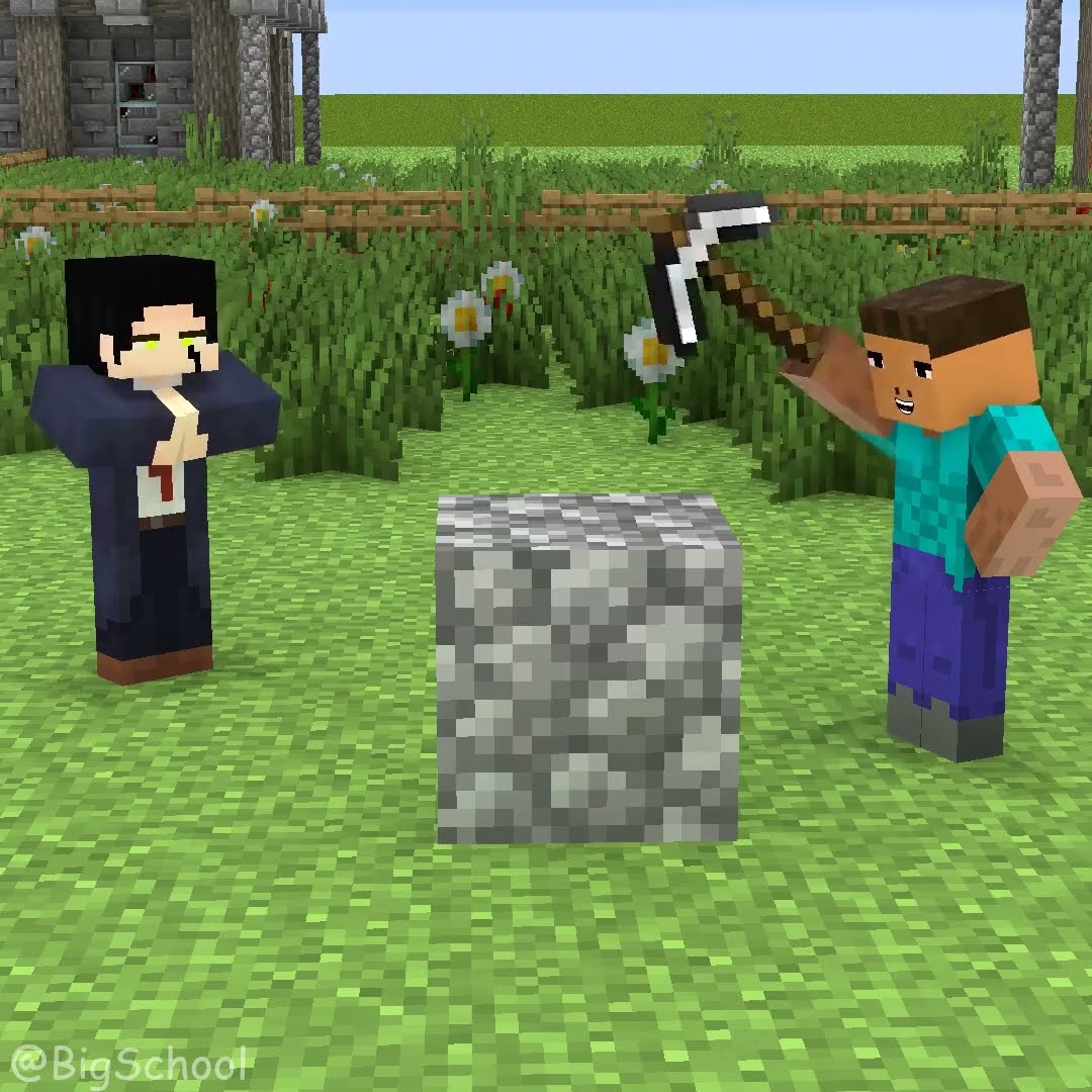 Help Herobrine overcome the stone carving challenge! ?