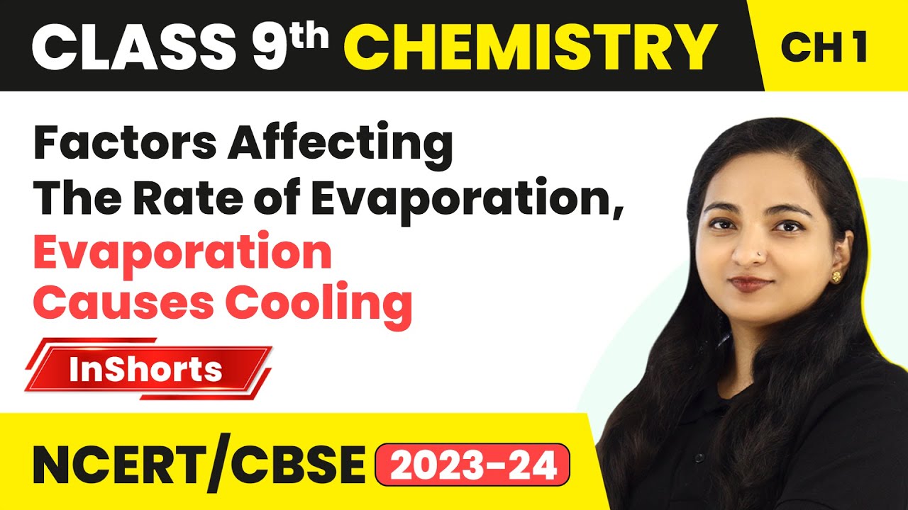 Factors Affecting The Rate of Evaporation, Evaporation Causes Cooling Class 9 Chemistry YouTube