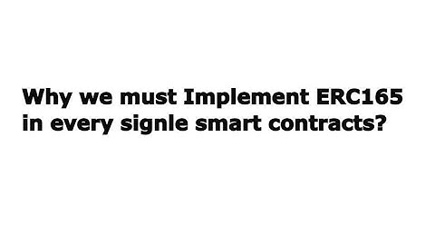 why we must implement ERC165 in every single contract? #ethereum #EIP165 #standard #solidity