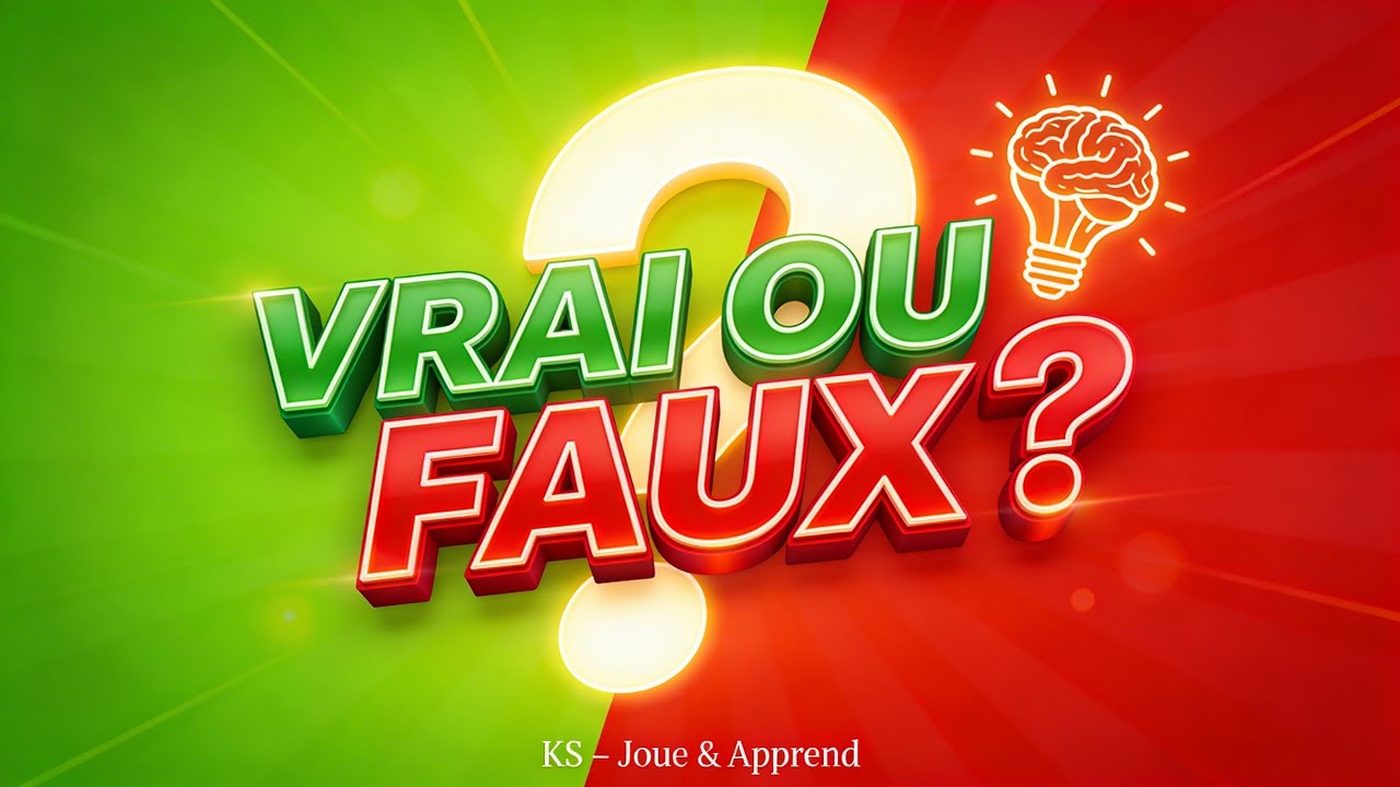 QUIZ VRAI ou FAUX 🤯✅❌ | 25 Questions de facile à difficile !