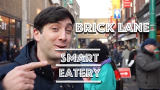 BRICK LANE MARKET LONDON. STREET FOOD MARKET AND VINTAGE MARKET. SHOREDITCH 2017