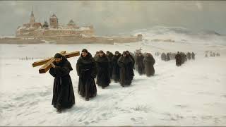 Gregorian Chants in the Winter Monastery | The Procession of the Catholic Monks
