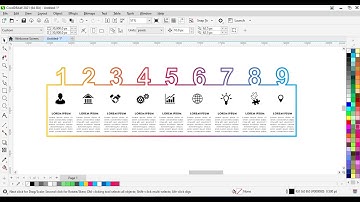 Corel Draw 2022 - Infographics tutorial | Numerical Design | Kaustubha Saxena