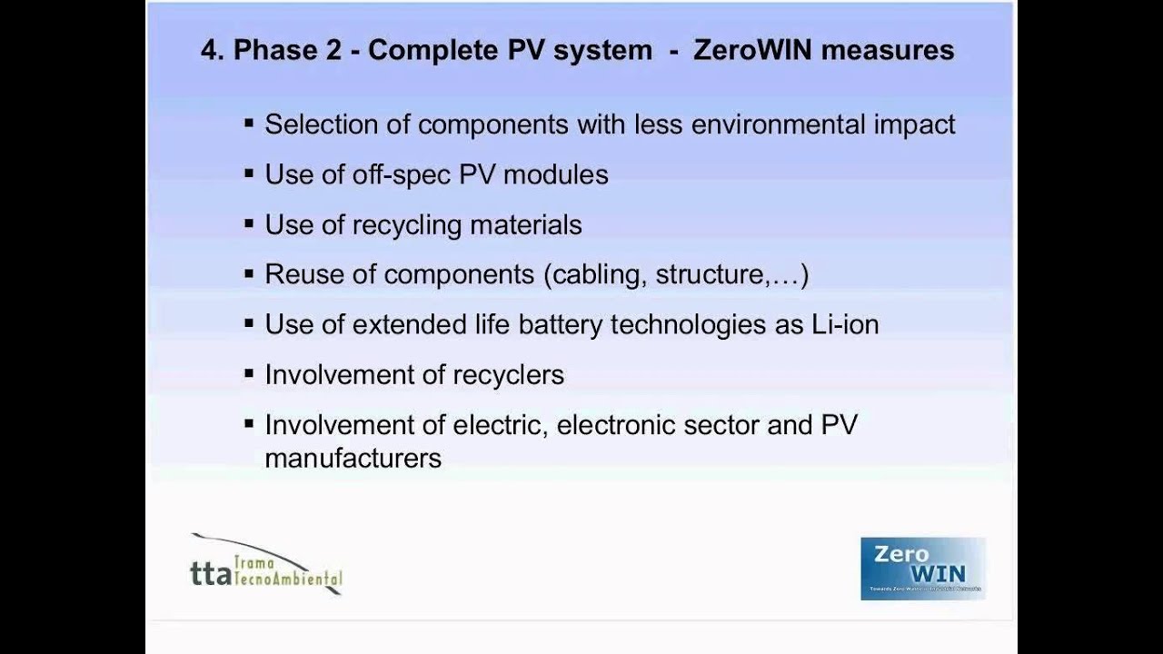 Case Study - Design for Recycling Photovoltaic System