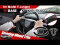 🔥 Turn Your Tesla Steering Wheel Into Carbon Fiber —#tesla NEW Model Y Juniper Mod