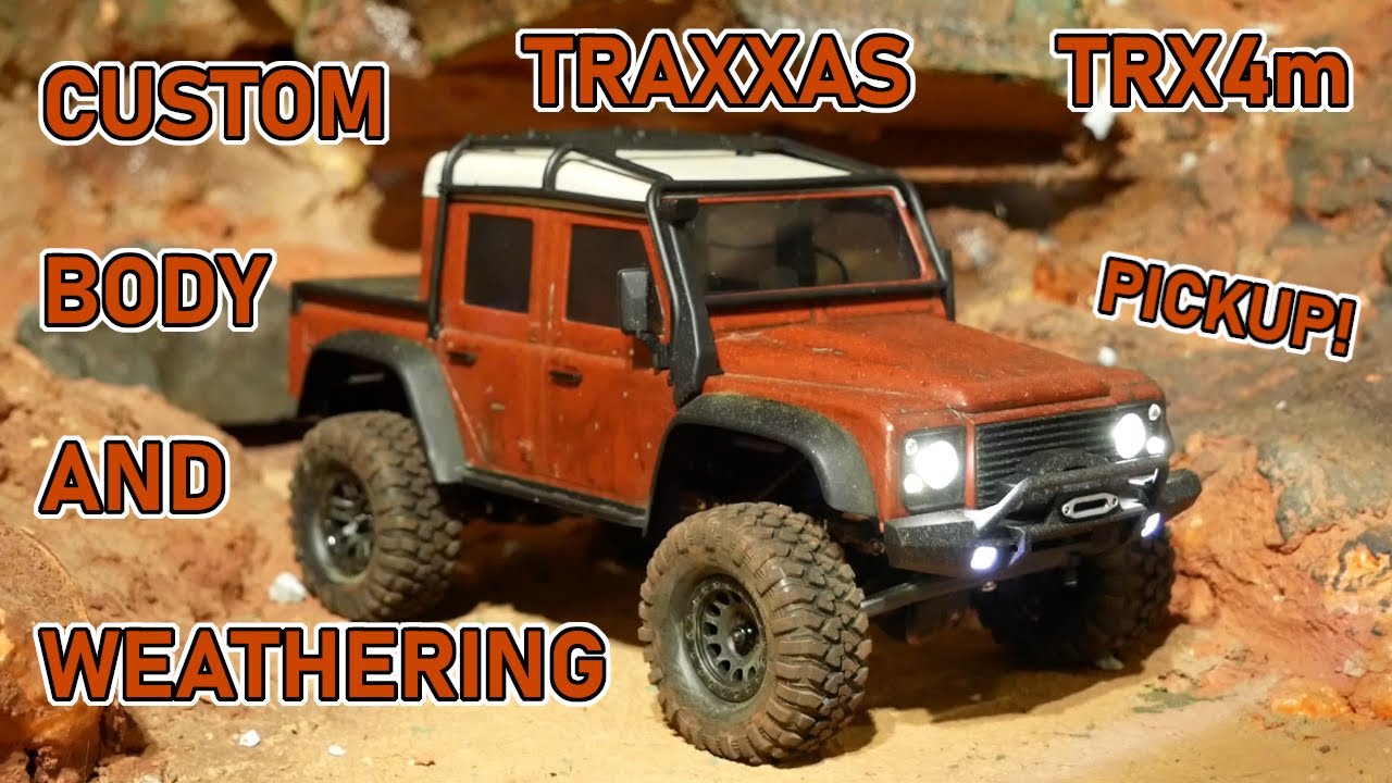 TRAXXAS TRX4m: 1/18 SCALE RTR: CUSTOM PICKUP BODY, WEATHERING, AND CRAWL 