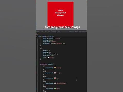 How to auto change background color - html css only - YouTube