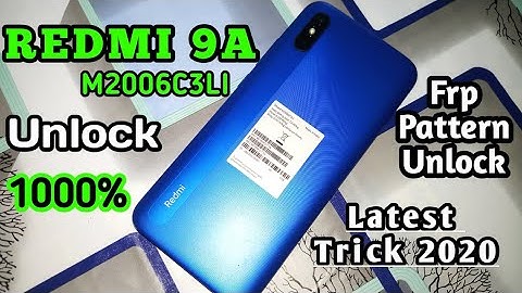 Xiaomi Redmi 9A pattern lock reset MIUI12 / M2006C3LI Frp unlock/bypass google account without pc