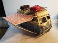発達、知的が感じる、貴重コレクション販売第75弾古き良きブリキミニカー「VWワーゲンバスキャンピングカー」