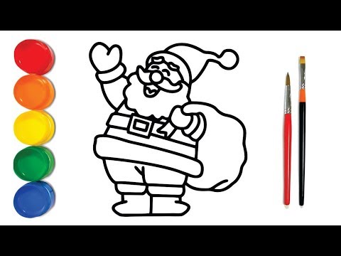Video Santa coloring pages for toddlers christmas ????❤???? - youtube