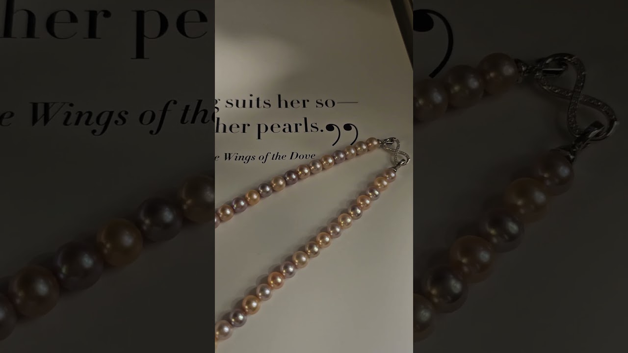Exceptionally Lminous Candy Pearl Necklace 7-8mmRounded