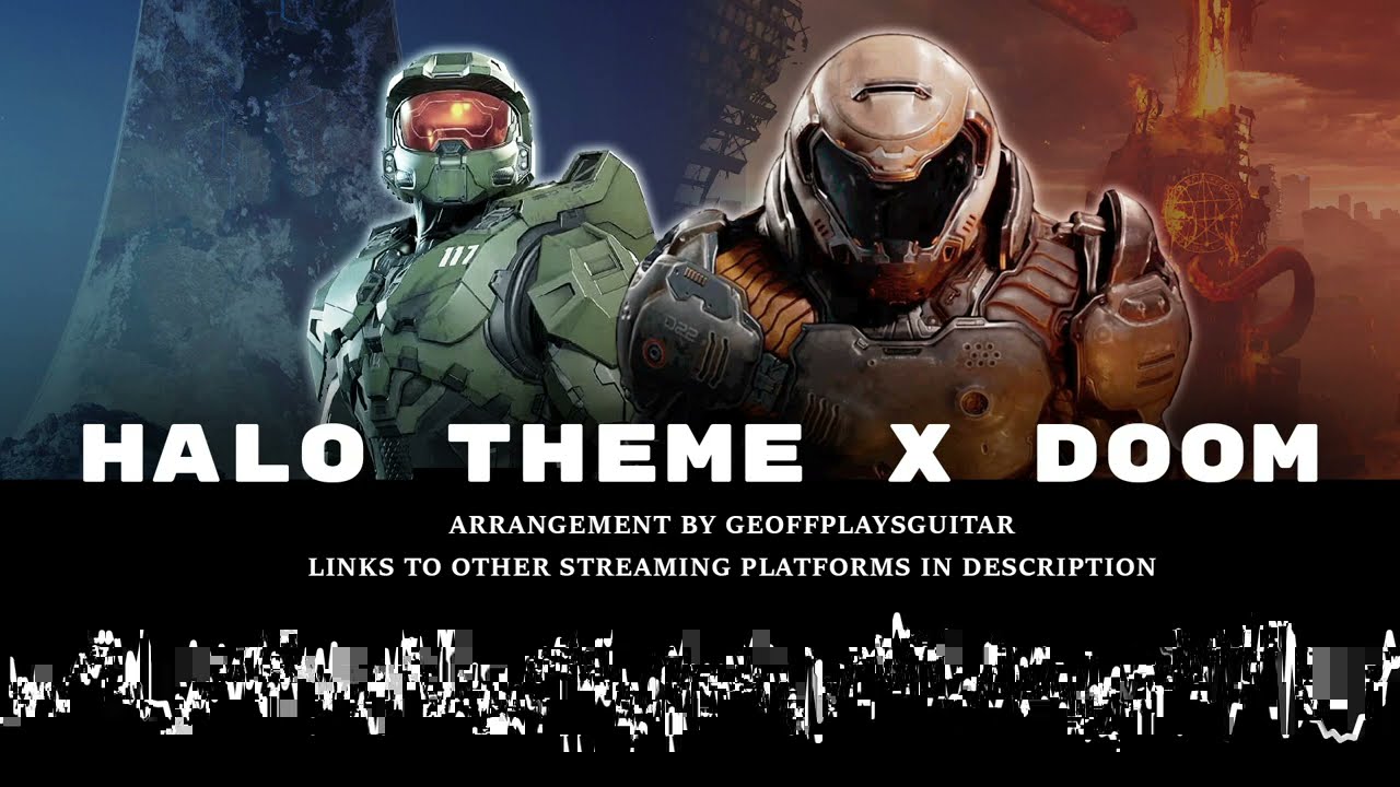 Halo Theme (Overture) in the style of Doom Eternal