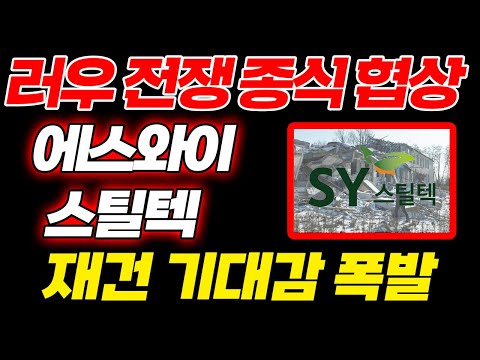 러우 전쟁!! 종식 협상!!!! 에스와이 스틸텍!! 재검 기대감 폭발?!!
