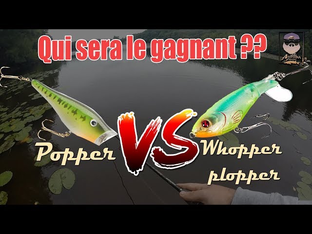 PECHE leurre de SURFACE : POPPER vs WHOPPER PLOPPER