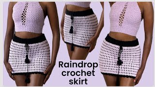 Raindrop Crochet Skirt Tutorial | Made-to-Measure Bodycon Skirt with Cute Scalloped Edge