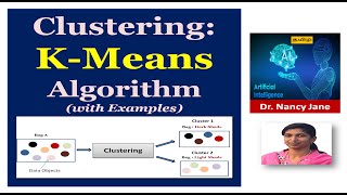Clustering K-Means Algorithm |PART 1 KMEANS|Machine Learning in Tamil|Nancy Jane