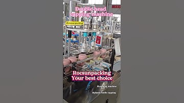 Double head servo capping machine #cappingmachine #capper #twistcapmachine#bottlecappingmachine
