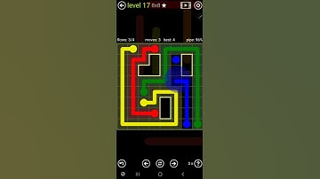 How To Solve Flow Free Scattered Pack Level 17 8x8 Board Hard Walk Through Solution Walkthrough