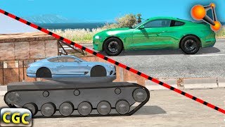 Tracked vehicles vs Wheeled vehicles BeamNG Drive