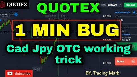 Quotex Bug || Cad Jpy OTC Trick || Quotex 1 Minute Trick ||Quotex Mobile Strategy #quotex #quotexbug