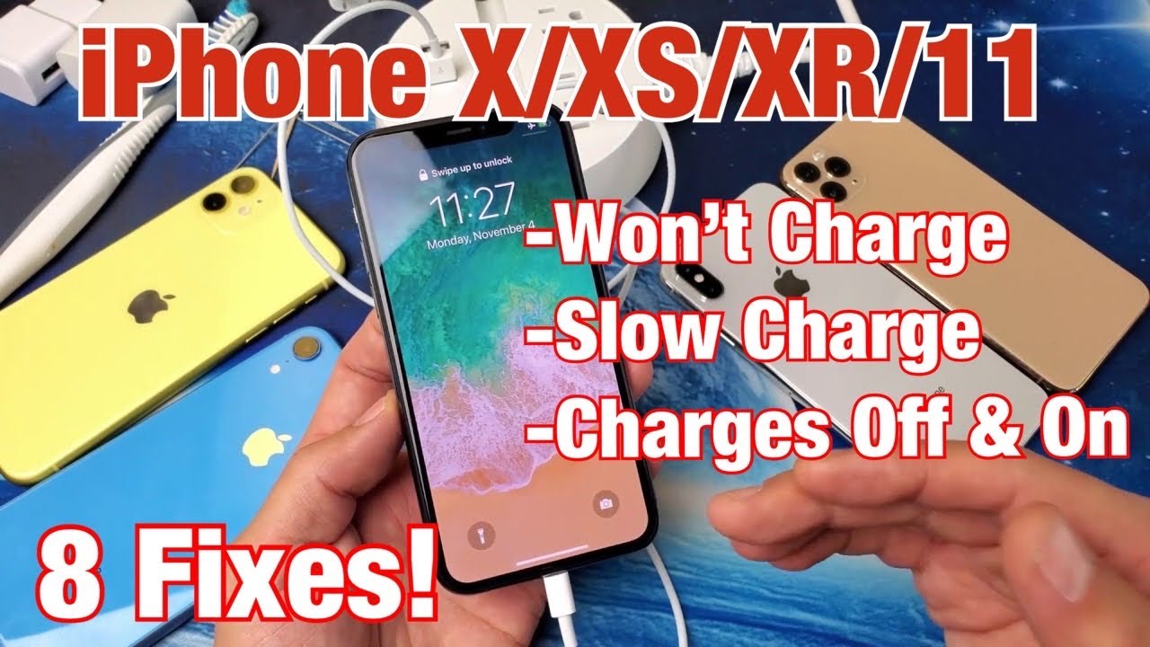 iPhone X XS XR 11  Not Charging  Charging Slowly  Charging Issues FIXED