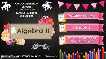 Presentation Chapter 2 Algebra II - Parent Functions and Transformations