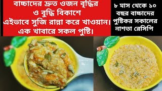 ৮ মাস থেকে ১০ বছর বাচ্চাদের ওজন বৃদ্ধিকারী,মস্তিষ্ক বিকাশে সহায়ক,উচ্চতা বাড়াতে পুষ্টিকর খাবার রেসিপি