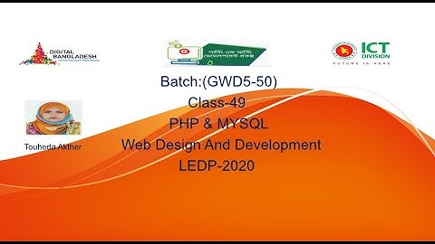 LEDP LOT - 13 | Web Design & Development | part -49 | Batch : GWD-50 |Gazipur