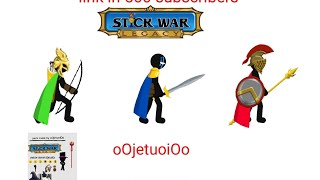 dc2 | stick war legacy Generals pack | link in 450 subs