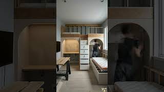 Genius Small Bedroom Design With Loft Bed & Hidden Drawers