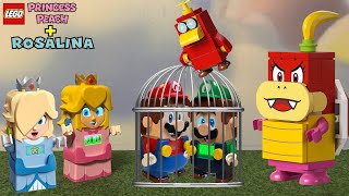 Can Peach and Rosalina save Mario And Luigi from Pom Pom And Boom Boom? Lego vs Game