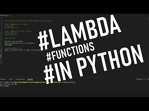 How to create Lambda functions in Python