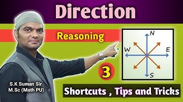 DIRECTION , PART-3 , BY- S.K. SUMAN SIR , SSC , BANK , RRB, CAT, MAT, CDS & OTHERS