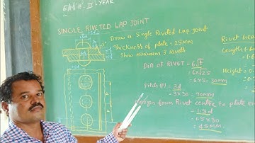 Single rivet head lap joint.