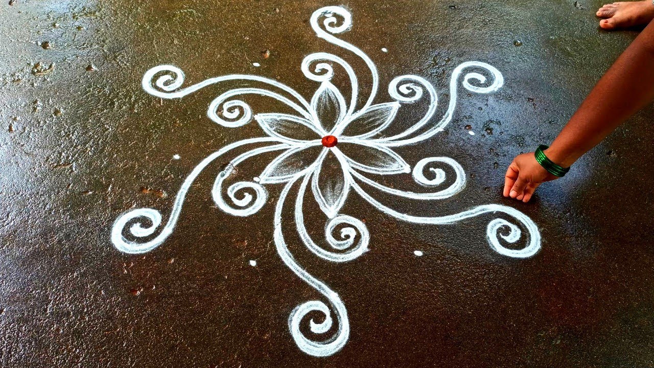 Aavani madham Beautiful rangoli|5*3dots Begginners rangoli|pandaga muggulu|Navaratri Super rangoli